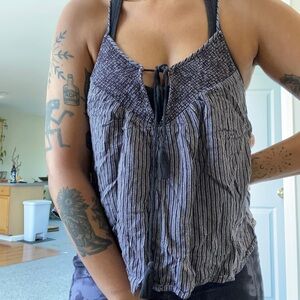 L.A. Hearts || Greyish Blackish Tie Camisole